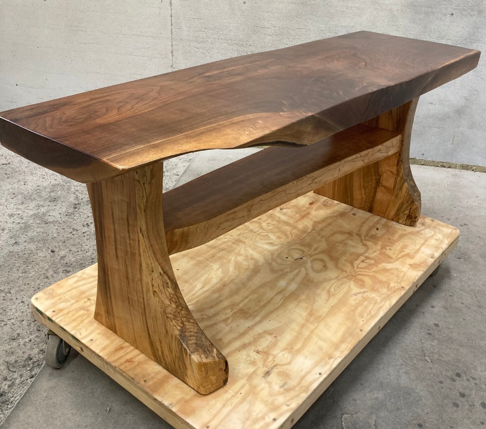 Walnut-Spalted Maple Live Edged Table